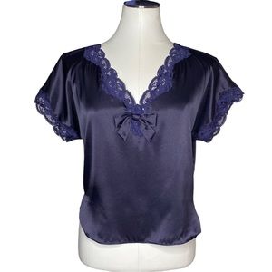 Vintage Victoria’s Secrets Satin Lace Pajama Top